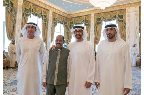 40 വര്‍ഷത്തെ സേവനത്തിനുശേഷം വിരമിക്കുന്ന മലയാളിക്ക് അബുദാബി കുരീടവകാശിയുടെ ആദരവ്