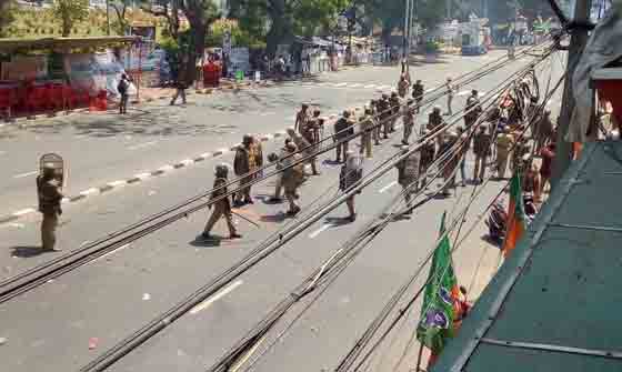 യൂത്ത് കോണ്‍ഗ്രസ് മാര്‍ച്ച് അക്രമാസക്തം, തലസ്ഥാനത്ത് സംഘര്‍ഷം