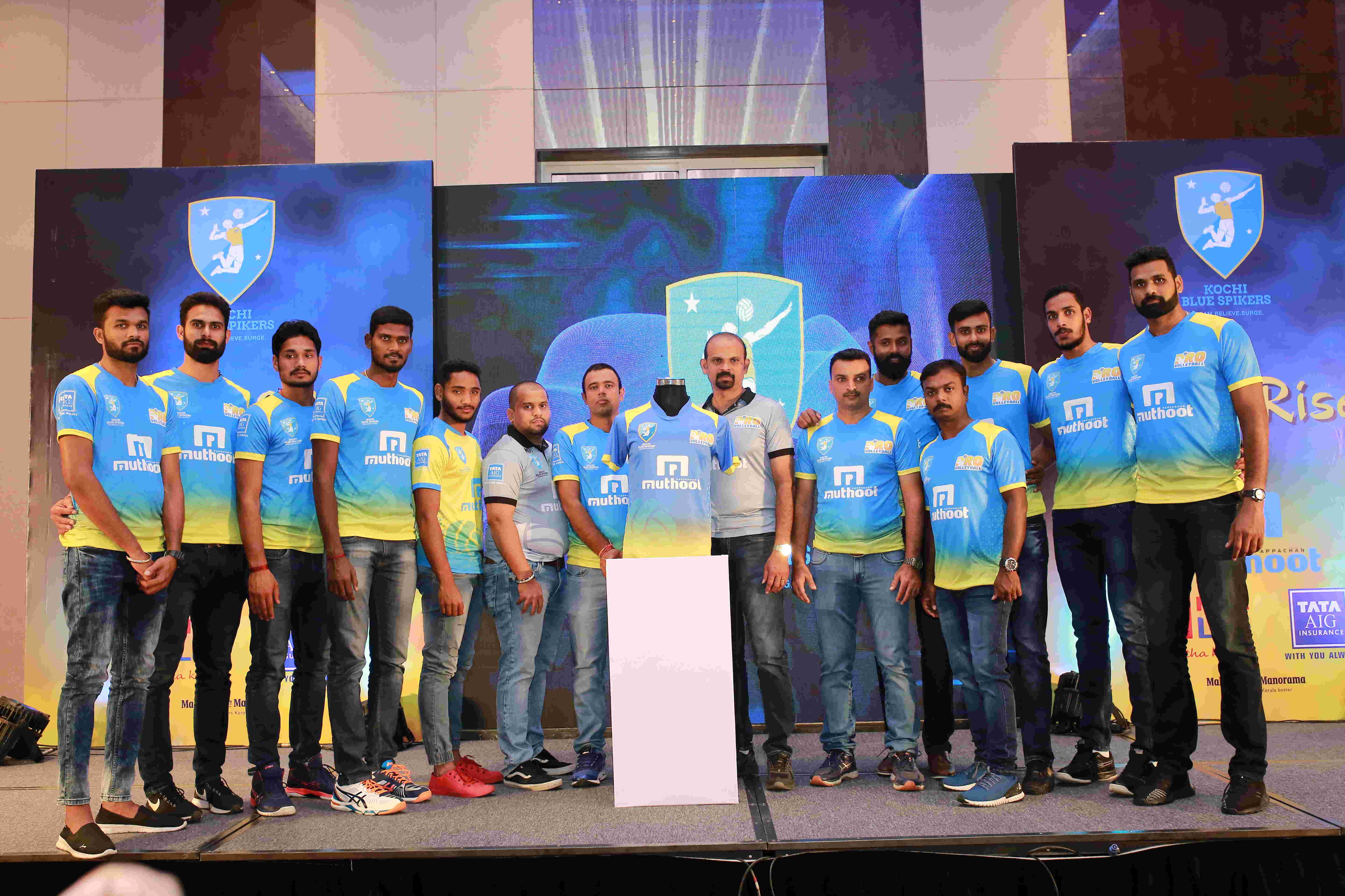 പ്രോ വോളിബോള്‍ ലീഗ്: കൊച്ചി ബ്ലൂ സ്‌പൈക്കേഴ്‌സ് ജേഴ്‌സിയും ടീം സോങ്ങും അവതരിപ്പിച്ചു