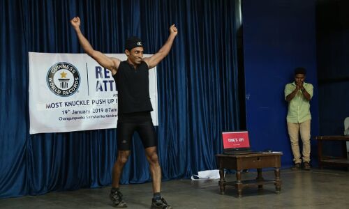 പുഷ് അപില്‍ ഗിന്നസ് റെക്കാര്‍ഡ് ഇനി ഷെമീറിനു സ്വന്തം