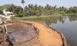 കരിങ്ങോള്‍ച്ചിറയിലെ താല്‍ക്കാലിക തടയണ നിര്‍മ്മാണം പൂര്‍ത്തീകരിച്ചു