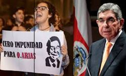 നൊബേല്‍ ജേതാവ് ഓസ്‌കാര്‍ ഏരിയസിനെതിരെ ലൈംഗിക ആരോപണം; പ്രതിഷേധവുമായി സ്ത്രീകള്‍  തെരുവില്‍