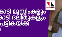 മൂന്ന് കോടി മുസ്ലിംകളും നാല് കോടി ദലിതുകളും വോട്ടര്‍ പട്ടികയ്ക്ക് പുറത്ത്