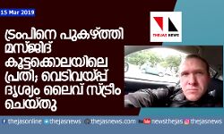 ട്രംപിനെ പുകഴ്ത്തി മസ്ജിദ് കൂട്ടക്കൊലയിലെ പ്രതി; വെടിവയ്പ്പ് ദൃശ്യം ലൈവ് സ്ട്രീം ചെയ്തു