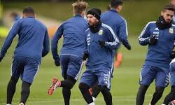 വെനസ്വേലയ്‌ക്കെതിരായ മല്‍സരം: മെസ്സി പരിശീലനത്തില്‍; മരിയ പുറത്ത്