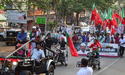 മജീദ് ഫൈസിക്ക് വേണ്ടി മലപ്പുറത്ത് ന്യൂജന്‍ റോഡ് ഷോ നടത്തി