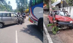 വടമയിലും കുഴിക്കാട്ടുശ്ശേരിയിലും വാഹനാപകടത്തില്‍ അഞ്ച് പേര്‍ക്ക് പരിക്കേറ്റു