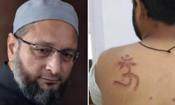 മുസ്‌ലിം തടവുകാരന്റെ ദേഹത്ത് ഓം: സ്വകാര്യ സ്വത്തല്ല, ഞങ്ങളും മനുഷ്യരെന്ന് ഉവൈസി