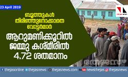 ബൂത്തുകള്‍ തിരിഞ്ഞുനോക്കാതെ വോട്ടര്‍മാര്‍; ആറുമണിക്കൂറില്‍ ജമ്മുകശ്മീരില്‍ 4.72ശതമാനം