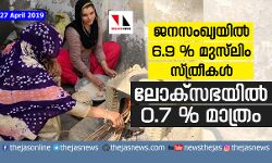 ജനസംഖ്യയില്‍ 6.9% മുസ്‌ലിം സ്ത്രീകള്‍ പക്ഷേ ലോക്‌സഭയില്‍ 0.7% മാത്രം