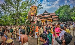 തെച്ചിക്കോട്ടുകാവ് രാമചന്ദ്രന് തെക്കേ ഗോപുര നട തുറന്നു; പൂരാവേശത്തില് തൃശൂര് തെച്ചിക്കോട്ടുകാവ് രാമചന്ദ്രന് തെക്കേ ഗോപുര നട തുറന്നു; പൂരാവേശത്തില് തൃശൂര്