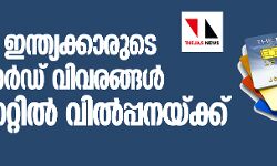 13 ലക്ഷം ഇന്ത്യക്കാരുടെ ബാങ്ക് കാര്ഡ് വിവരങ്ങള് ഇന്റര്നെറ്റില് വില്പ്പനയ്ക്ക് 13 ലക്ഷം ഇന്ത്യക്കാരുടെ ബാങ്ക് കാര്ഡ് വിവരങ്ങള് ഇന്റര്നെറ്റില് വില്പ്പനയ്ക്ക്