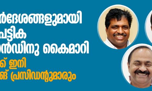അന്തിമ പട്ടിക ഹൈക്കമാന്റിന് കൈമാറി; കെപിസിസിക്ക് ഇനി നാലു വര്‍ക്കിങ് പ്രസിഡന്റുമാരും