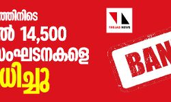 അഞ്ചുവര്‍ഷത്തിനിടെ ഇന്ത്യയില്‍ 14500 സന്നദ്ധസംഘടനകളെ നിരോധിച്ചു