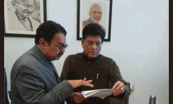 കെ മുരളീധരന്‍ എംപി റെയില്‍വെ മന്ത്രി പീയൂഷ് ഗോയലിനെ സന്ദര്‍ശിച്ചു