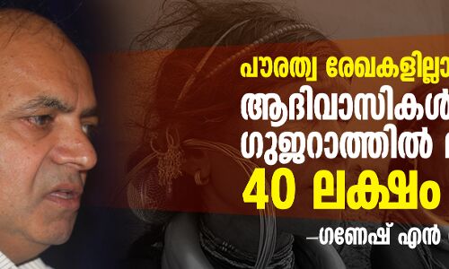 പൗരത്വ രേഖകളില്ലാത്ത ആദിവാസികള്‍ ഗുജറാത്തില്‍ മാത്രം 40 ലക്ഷം, മുന്‍ കുറ്റവാളി ഗോത്രങ്ങളും പൗരത്വത്തിനു പുറത്താവും- ഗണേഷ് എന്‍ ഡെവി