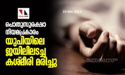 പൊതുസുരക്ഷാ നിയമ പ്രകാരം യുപിയിലെ ജയിലിലടച്ച കശ്മീരി മരിച്ചു