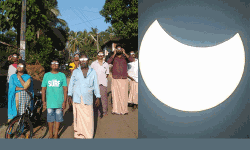 വലയ സൂര്യഗ്രഹണം കേരളത്തില്‍ ദൃശ്യമായി തുടങ്ങി
