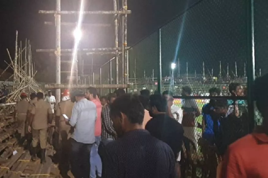 പാലക്കാട് ഫുട്‌ബോള്‍ ഗ്യാലറി തകര്‍ന്നു; 50 ഓളം പേര്‍ക്ക് പരിക്ക്