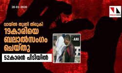 വായില്‍ തുണി തിരുകി 19കാരിയെ ബലാല്‍സംഗം ചെയ്തു; 52കാരന്‍ പിടിയില്‍