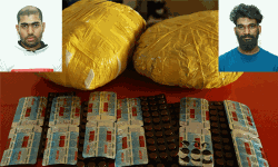 പെരിന്തല്മണ്ണയില് വന് മയക്കുമരുന്ന് വേട്ട; ന്യൂജന് മയക്കുമരുന്ന് ടാബ്ലറ്റുകളും മൂന്ന് കിലോ കഞ്ചാവുമായി യുവാക്കള് അറസ്റ്റില് പെരിന്തല്മണ്ണയില് വന് മയക്കുമരുന്ന് വേട്ട; ന്യൂജന് മയക്കുമരുന്ന് ടാബ്ലറ്റുകളും മൂന്ന് കിലോ കഞ്ചാവുമായി യുവാക്കള് അറസ്റ്റില്