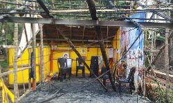 ആര്‍എസ്എസ് ശാഖ പ്രവര്‍ത്തിച്ചിരുന്ന ഷെഡ് കത്തിനശിച്ച നിലയില്‍