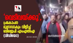വെടിവയ്ക്കൂ, പ്രകോപന മുദ്രാവാക്യം വിളിച്ച് ബിജെപി എംഎല്‍എ(വീഡിയോ)