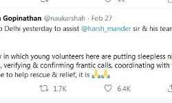 ഡല്‍ഹിയില്‍ സഹായവുമായി കണ്ണന്‍ ഗോപിനാഥനും