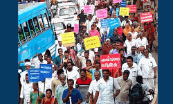 ഡല്‍ഹി സംഘപരിവാര്‍ ആക്രമണം:  ഭരണഘടന സംരക്ഷണ സമിതി ആളൂരില്‍ പ്രകടനം നടത്തി