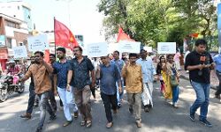 മാധ്യമവിലക്ക്; തലസ്ഥാനത്ത് മാധ്യമ പ്രവർത്തകരുടെ പ്രതിഷേധം