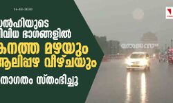 ഡല്‍ഹിയുടെ വിവിധഭാഗങ്ങളില്‍ കനത്ത മഴയും ആലിപ്പഴ വര്‍ഷവും; ഗതാഗതം സ്തംഭിച്ചു