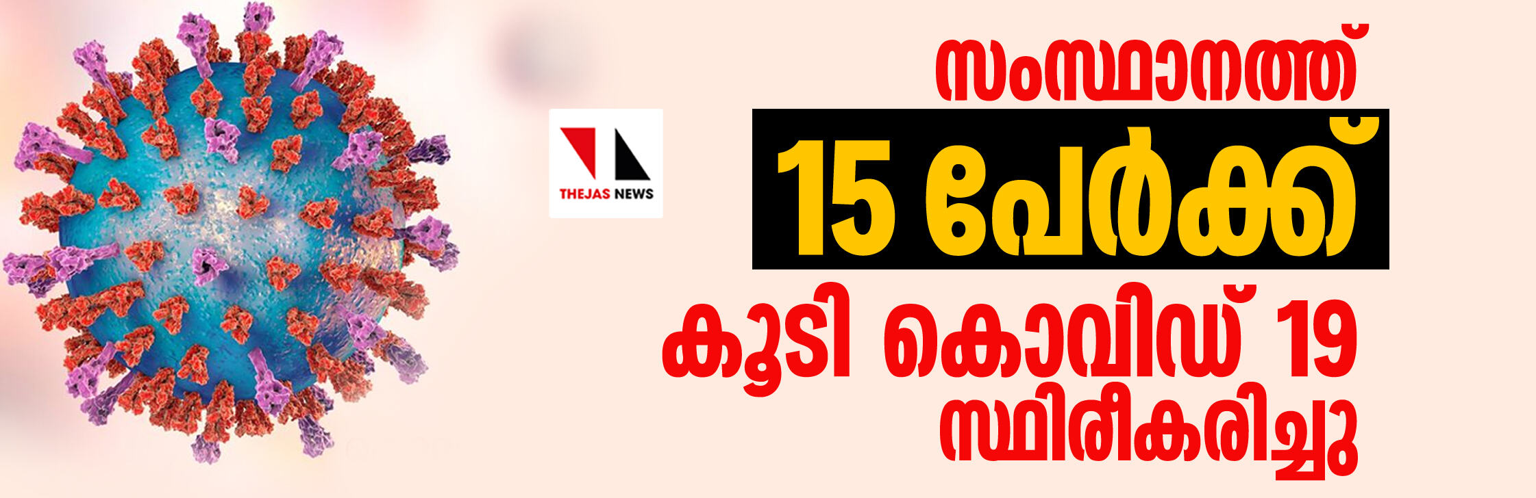 സംസ്ഥാനത്ത് 15 പേര്‍ക്ക് കൂടി കൊവിഡ് 19 സ്ഥിരീകരിച്ചു