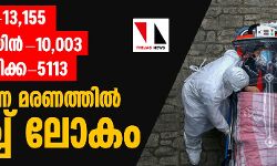 കൊവിഡ് 19: മരണത്തില്‍ മരവിച്ച് ലോകം  -ഇറ്റലി-13,155, സ്‌പെയിന്‍-10003, അമേരിക്ക-5113