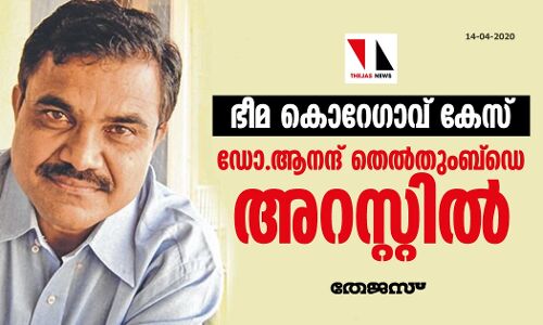 ഭീമ-കൊറെഗാവ് കേസ്: ആനന്ദ് തെല്‍തുംബ്‌ഡെ  എന്‍ഐഎയ്ക്കു മുന്നില്‍ കീഴടങ്ങി