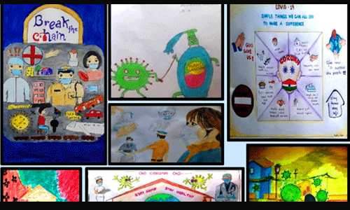 കൊറോണയും അതിജീവന കാഴ്ച്ചകളും; പെയിന്റിങ് മല്സരം സംഘടിപ്പിച്ചു കൊറോണയും അതിജീവന കാഴ്ച്ചകളും; പെയിന്റിങ് മല്സരം സംഘടിപ്പിച്ചു