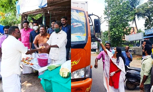 ദിനംപ്രതി 2000 ഭക്ഷണ പൊതികള്‍;  നാടിനു കൈതാങ്ങായി യൂത്ത് കോണ്‍ഗ്രസും എഐവൈഎഫും