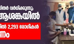 കൊവിഡ് ബാധിതര് വര്ദ്ധിക്കുന്നു; രാജ്യം ആശങ്കയില് -24 മണിക്കൂറില് 2,293 രോഗികള് കൊവിഡ് ബാധിതര് വര്ദ്ധിക്കുന്നു; രാജ്യം ആശങ്കയില് -24 മണിക്കൂറില് 2,293 രോഗികള്