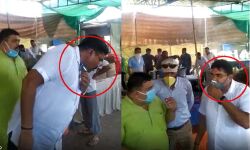 ഗുജറാത്തിലെ ബിജെപി എംഎല്‍എ സമൂഹ അടുക്കളയില്‍ തുപ്പുന്ന വീഡിയോ വൈറലായി; തുപ്പിയത് സ്വന്തം സ്ഥലത്താണെന്ന് ന്യായീകണം