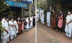 നഴ്‌സസ് ദിനത്തില്‍ സുരക്ഷാ ഉപകരണങ്ങള്‍ ആവശ്യപ്പെട്ട് നഴ്‌സുമാരുടെ സമരം(വീഡിയോ)