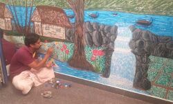 ലോക്ക് ഡൗണ്‍ ദിനങ്ങളില്‍ ചായക്കൂട്ടുകള്‍കൊണ്ട് വര്‍ണവിസ്മയങ്ങള്‍ തീര്‍ത്ത് വ്യത്യസ്തനാവുകയാണ് ഒരു മാധ്യമപ്രവര്‍ത്തകന്‍