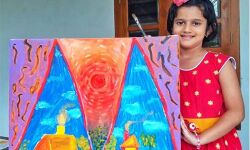 ചിത്രംവരച്ച് കിട്ടിയ തുക മുഖ്യമന്ത്രിയുടെ ദുരിതാശ്വാസനിധിയിലേക്ക് നല്‍കാനൊരുങ്ങി രണ്ടാംക്ലാസുകാരി