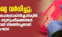മരണസംഖ്യ വര്ധിച്ചു; കൊവിഡ് 19ന് ഹൈഡ്രോക്സിക്ലോറിക്വിന് ഉപയോഗിച്ചുളള മരുന്നുപരീക്ഷണങ്ങള് താല്ക്കാലികമായി നിര്ത്തിവച്ചതായി ലോകാരോഗ്യസംഘടന മരണസംഖ്യ വര്ധിച്ചു; കൊവിഡ് 19ന് ഹൈഡ്രോക്സിക്ലോറിക്വിന് ഉപയോഗിച്ചുളള മരുന്നുപരീക്ഷണങ്ങള് താല്ക്കാലികമായി നിര്ത്തിവച്ചതായി ലോകാരോഗ്യസംഘടന