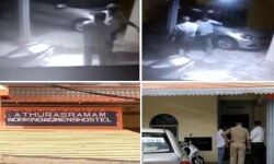 പാലക്കാട് വനിതാ ഹോസ്റ്റലിലെ സെക്യൂരിറ്റി ജീവനക്കാരനെ തലയ്ക്കടിച്ച് കൊന്നു; ദൃശ്യങ്ങള്‍ പുറത്ത്