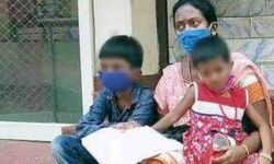 വീട്ട് നമ്പര്‍ ലഭിച്ചില്ല; ഗ്രാമപ്പഞ്ചായത്തോഫിസിനു മുന്നില്‍ കുഞ്ഞുങ്ങളുമായി വീട്ടമ്മയുടെ കുത്തിയിരിപ്പ് പ്രതിഷേധം