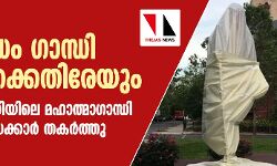 പ്രതിഷേധം മഹാത്മാഗാന്ധി പ്രതിമയ്‌ക്കെതിരേയും; ഇന്ത്യന്‍ എംബസിയിലെ മഹാത്മാഗാന്ധി പ്രതിമ പ്രതിഷേധക്കാര്‍ തകര്‍ത്തു