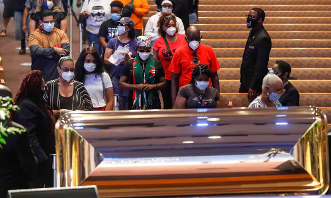 ജോര്‍ജ്ജ് ഫ്‌ളോയിഡിന്റെ സംസ്‌കാര ശുശ്രൂഷ ഹൂസ്റ്റണില്‍ തുടങ്ങി