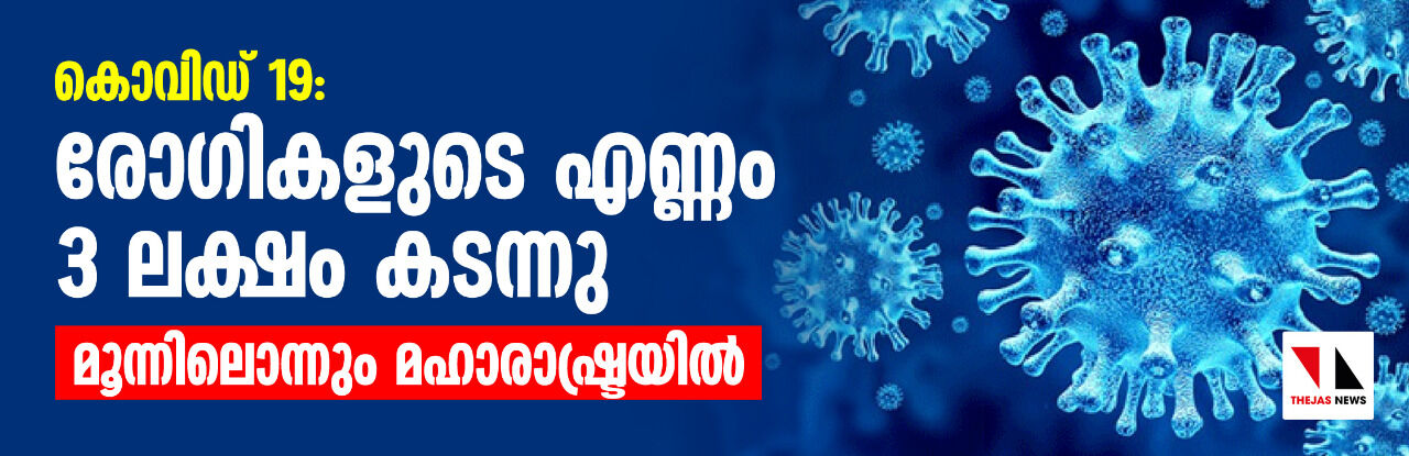 കൊവിഡ് 19: രോഗികളുടെ എണ്ണം 3 ലക്ഷം കടന്നു; മൂന്നിലൊന്നും മഹാരാഷ്ട്രയില്‍