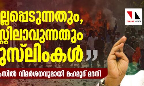 കൊല്ലപ്പെടുന്നതും അറസ്റ്റിലാവുന്നതും മുസ്‌ലിംകള്‍; ഡല്‍ഹി കലാപ കേസില്‍ വിമര്‍ശനവുമായി മഹമൂദ് മദനി