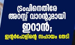 ട്രംപിനെതിരേ അറസ്റ്റ് വാറന്റുമായി ഇറാന്‍; ഇന്റര്‍പോളിന്റെ സഹായം തേടി