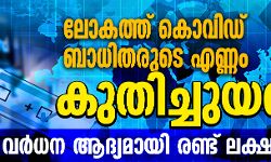 ലോകത്ത് കൊവിഡ് ബാധിതരുടെ എണ്ണം കുതിച്ചുയരുന്നു; പ്രതിദിന വര്‍ധന ആദ്യമായി രണ്ട് ലക്ഷം കടന്നു